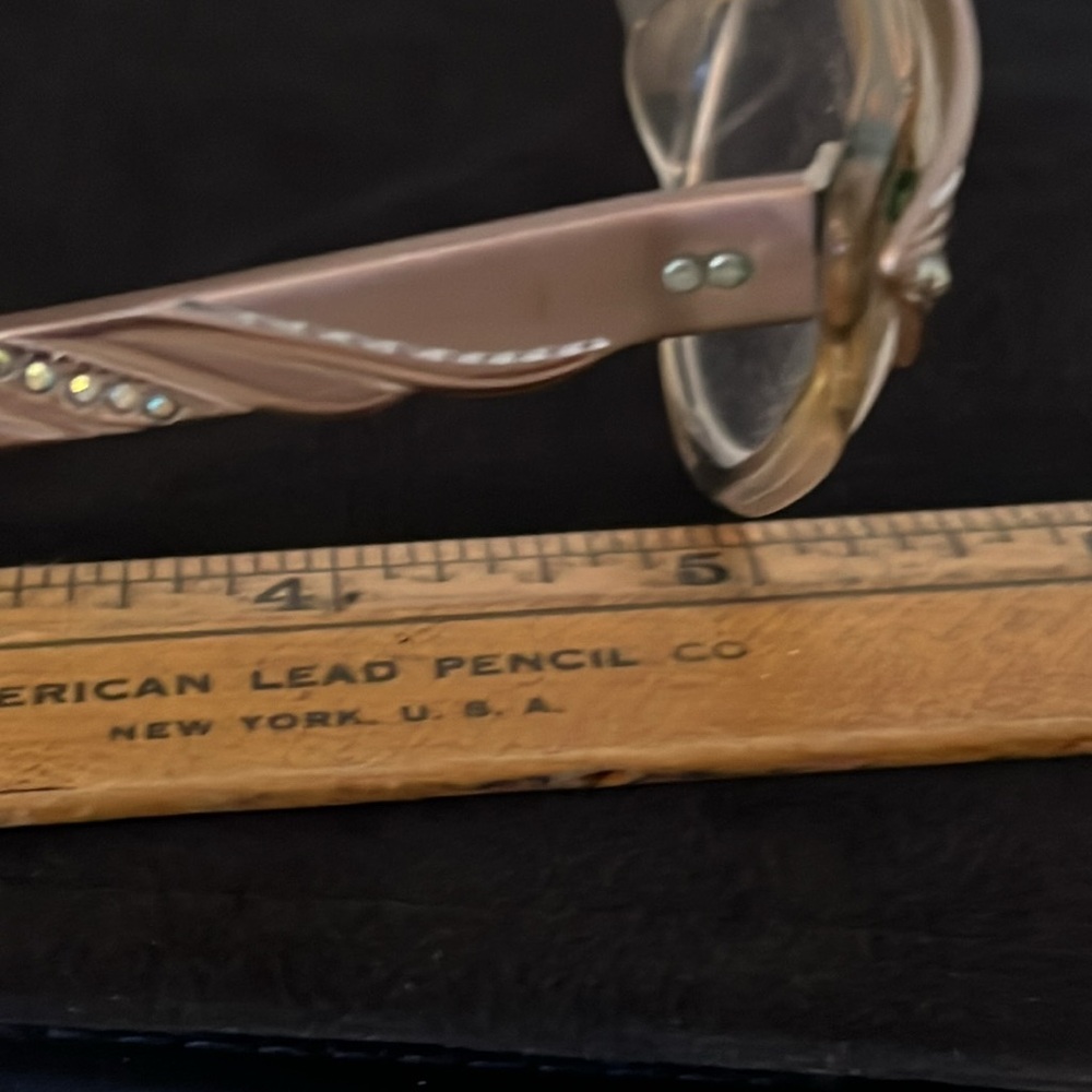 Vintage cat eye USA eyeglasses frames 44-18 5 1/4 - Picture 6 of 8